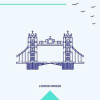 Londra ponte orizzonte vettore illustrazione