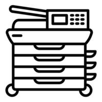 ufficio digitale stampante icona, schema stile vettore