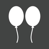 icona glifo invertito palloncini vettore