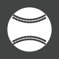 softball glifo rovesciato icona vettore