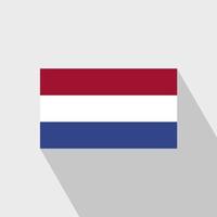 Olanda bandiera lungo ombra design vettore