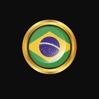 brasile bandiera d'oro pulsante vettore