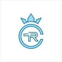 tr reale o re logo design modello vettore