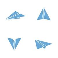illustrazione del disegno dell'icona di vettore dell'aereo di carta