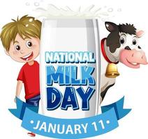 nazionale latte giorno gennaio icona vettore