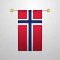 Norvegia sospeso bandiera vettore