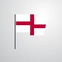 Inghilterra agitando bandiera design vettore
