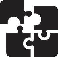 puzzle icona. puzzle pezzo. puzzle astratto concetto gioco design grafico. vettore puzzle icona