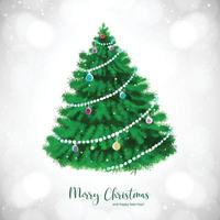 artistico bellissimo Natale albero carta su bianca sfondo vettore