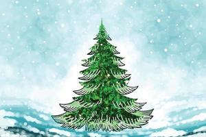 vacanza decorativo inverno Natale albero saluto carta sfondo vettore