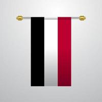 yemen sospeso bandiera vettore
