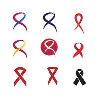 hiv AIDS icona impostato logo design vettore