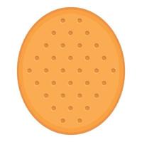 ovale cracker icona cartone animato vettore. cibo biscotto vettore