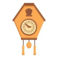 promemoria cuculo orologio icona cartone animato vettore. pendolo uccello vettore