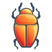 scarabeo scarafaggio icona, cartone animato stile vettore