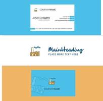 bellissimo industria logo e attività commerciale carta verticale design vettore