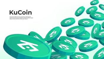 kucoin gettone kcs criptovaluta concetto bandiera sfondo. vettore