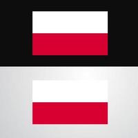 Polonia bandiera bandiera design vettore