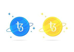 tezos xtz moneta piatto icona isolato su bianca sfondo. vettore