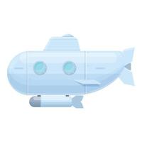 vela sottomarino icona, cartone animato stile vettore