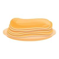 coreano Pancakes icona, cartone animato stile vettore