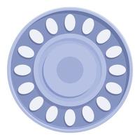contraccezione ruota icona cartone animato vettore. metodo pillola vettore