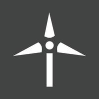 icona del glifo del mulino a vento invertito vettore