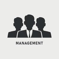 associazione o comando concetto. gestione, gruppo di uomini icona. professionale squadra, sostegno. vettore illustrazione