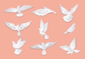 Vettori di simboli di pace colomba o paloma
