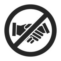 piatto vettore stretta di mano Proibito cartello per applicazioni o siti web