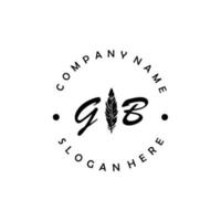 iniziale gb lettera logo elegante azienda marca lusso vettore