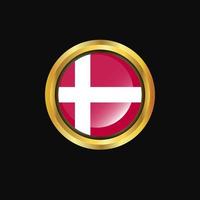 Danimarca bandiera d'oro pulsante vettore