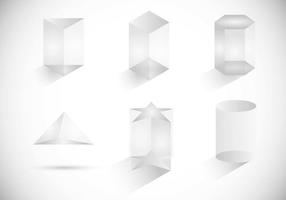 vettore di figure geometriche di prisma