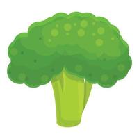 crudo broccoli icona, cartone animato stile vettore