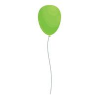 verde Palloncino icona cartone animato vettore. ballon corda vettore