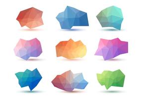 Collezioni vettoriali astratte low low poly