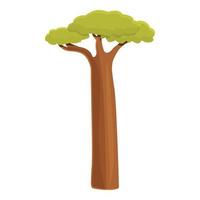 australiano baobab icona, cartone animato stile vettore