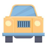 safari camionetta davanti icona, cartone animato stile vettore