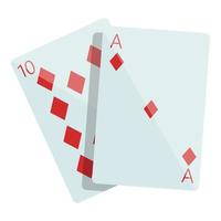 giocare carte icona cartone animato vettore. carta poker vettore