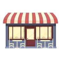 strada caffè bar icona cartone animato vettore. ristorante negozio vettore
