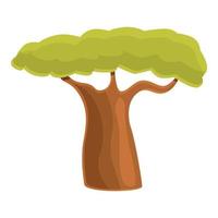 natura baobab icona, cartone animato stile vettore