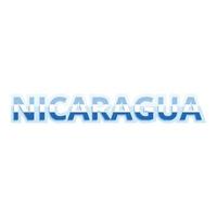 Nicaragua testo icona cartone animato vettore. indipendenza giorno vettore