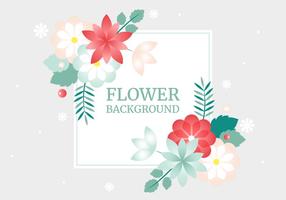 Biglietto di auguri di fiori vettoriali primavera gratis