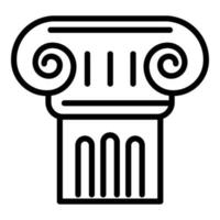 vecchio greco colonna icona, schema stile vettore
