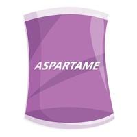 aspartame imballare icona cartone animato vettore. senza carne vegano vettore