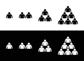 persone gruppo squadra icona simbolo vettore impostato collezione