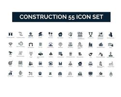 costruzione 55 icona impostato vettore