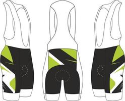 Ciclismo maglia superiore camicia bavaglino corto design modello finto UPS, Ciclismo uniforme pieno vettore eps File