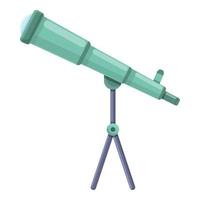 moderno telescopio icona, cartone animato stile vettore