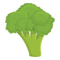 cibo broccoli icona, cartone animato stile vettore